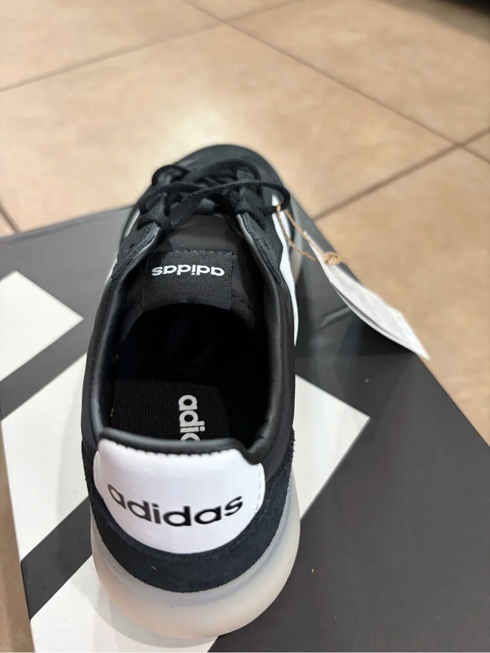 adidas Barreda Decode J Black with White Stripes Sneakers